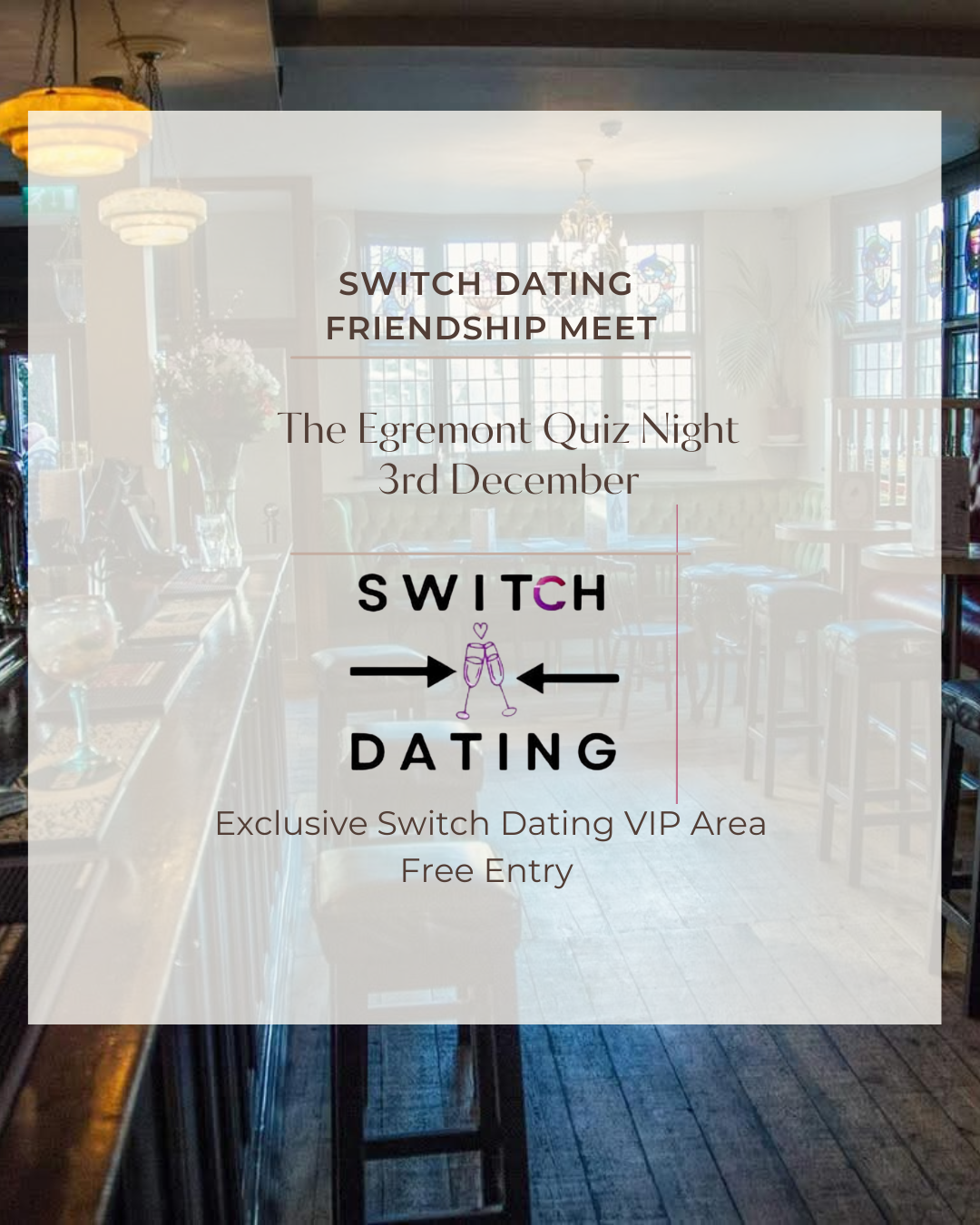 3rd December Singles Mini Mixer - The Egremont, Worthing